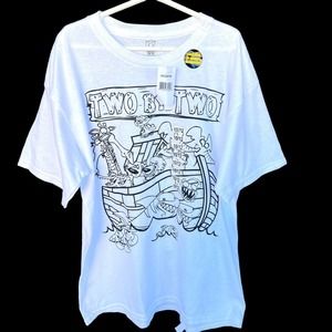 Noah's Ark Shirt Child Size 10/12 Art Bible Study Sunday School Short Sleeve